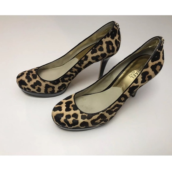 Michael Kors Shoes - Michael Kors Leopard Animal 4” Pumps Size 10